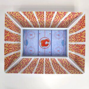 NHL FanAttic Y2K Calgary Flames Merch Melamine Man Cave Snack Dipping Tray